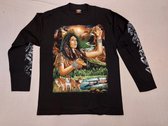 Rock Eagle Shirt: Native American / Indiaan vrouw met adelaars en wolf (XXLarge / lange mouwen)