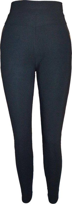 Dames legging zwart 100% polyester L/XL
