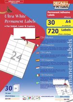 Decadry Etiketten / Labels 70 x 35mm