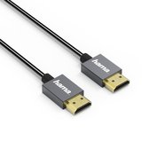 Hama High-speed HDMI™-kabel "Elite", ethernet, metaal, antraciet, 0,75 m