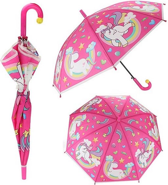 Toi-toys kinderparaplu eenhoorn - Paraplu - Roze - 66 Cm - Toi-Toys