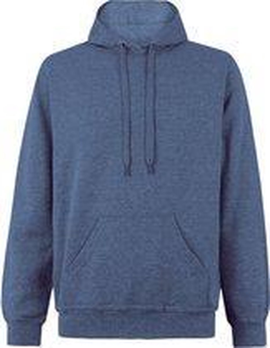 Logostar - Hooded Sweater - Trui - Vest - met capuchon - Blanco - Effen - Denim Heather - Maat S