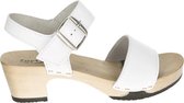 Softclox S3380 KEA - Volwassenen Sandalen met hakDames Sandalen - Kleur: Wit/beige - Maat: 37