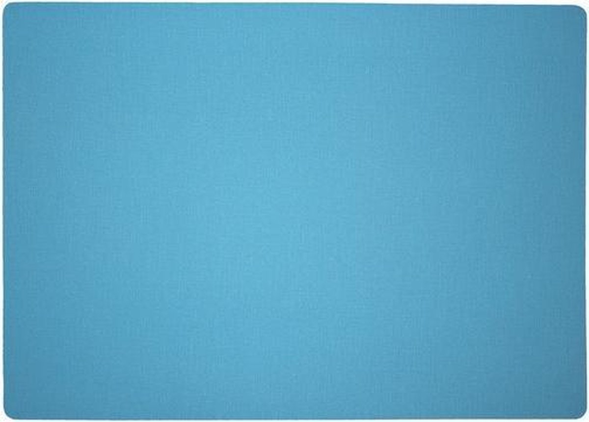 4x Placemat Uni Turquoise - 30x43cm - onderlegger - tafeldecoratie - tafel dekken