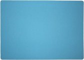 4x Placemat Uni Turquoise - 30x43cm - onderlegger - tafeldecoratie - tafel dekken