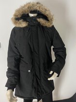 Zwarte jas met bont
