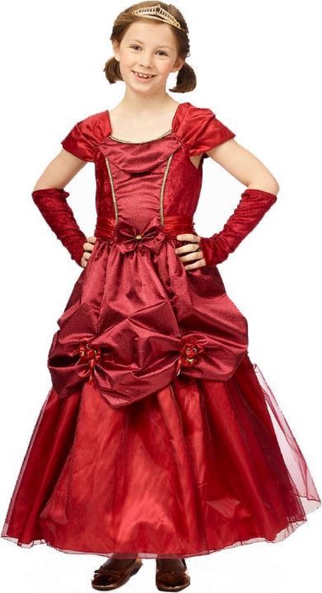 Rode prinsessenjurk - Luxe galajurk voor kinderen - maat 104 | bol.com