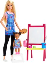 Barbie Careers Kunstlerares Speelset - Barbie Pop met Minipop en Schildersezel