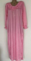 Dames nachthemd lang model met driekwart mouwen onze size 36-50 roze