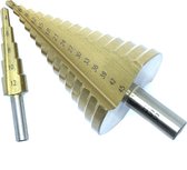 Stappenboor 4-45mm –HSS stappenboor – Kegelboor – Trapgatboor incl. gratis 4-12 mm