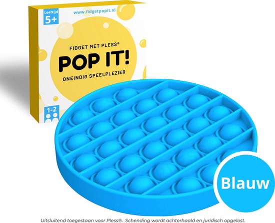 Fidget Toys Pop It Speelgoed - Cirkel Blauw - Met handleiding - Pless®