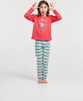 Woody pyjama meisjes/dames - fuchsia - octopus - 211-1-PLG-S/439 - maat 152