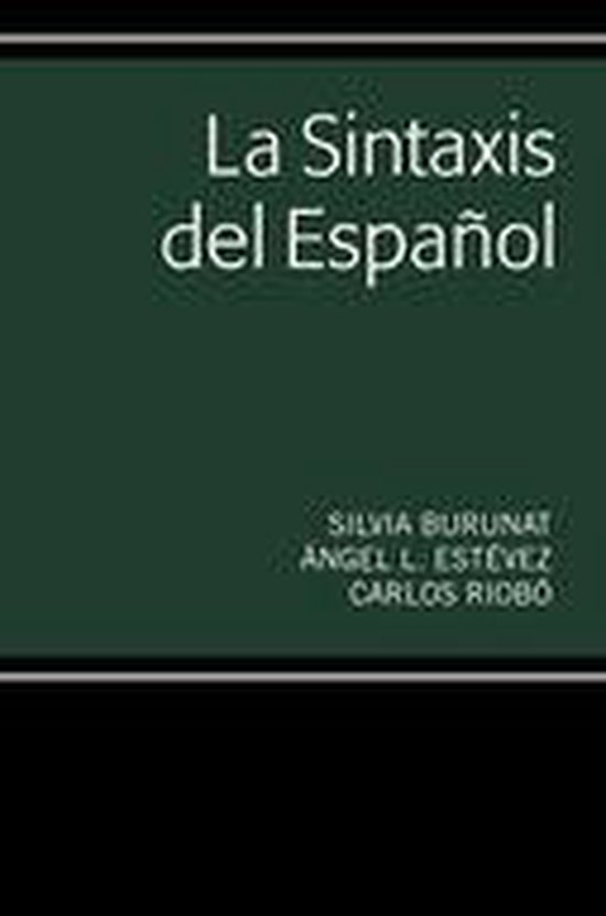 La Sintaxis del Español - cover