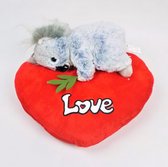 Koala met hart van 33cm breed  - Love - Knuffel - kussen - Valentijn