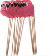 Cocktailprikker groot flamingo 16 stuks 17 cm hoog