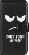MM&A Don’t Touch My Phone Wallet Book Case Hoesje voor Apple iPhone 11 – Portemonnee - Met Stand – PU Lederen - Kaarthouder – Pasje Houder – Magneet Sluiting – Bookcase