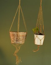 Nusa Originals - Handgeknoopte Plantenhanger (set van 3) - Bohemien - Fairtrade - Duurzaam