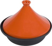 Tajine zwart-oranje ø30cm - geschikt voor inductie