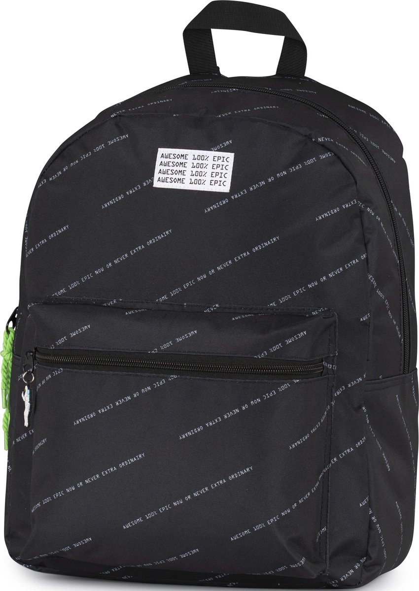 Rugzak Awesome Boys black - 42x30x16 cm - Kinderrugzak Stationery Team Awesome