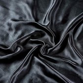 Beauty Silk Hoeslaken Satijn Zwart 140x200 cm - Glans Satijn