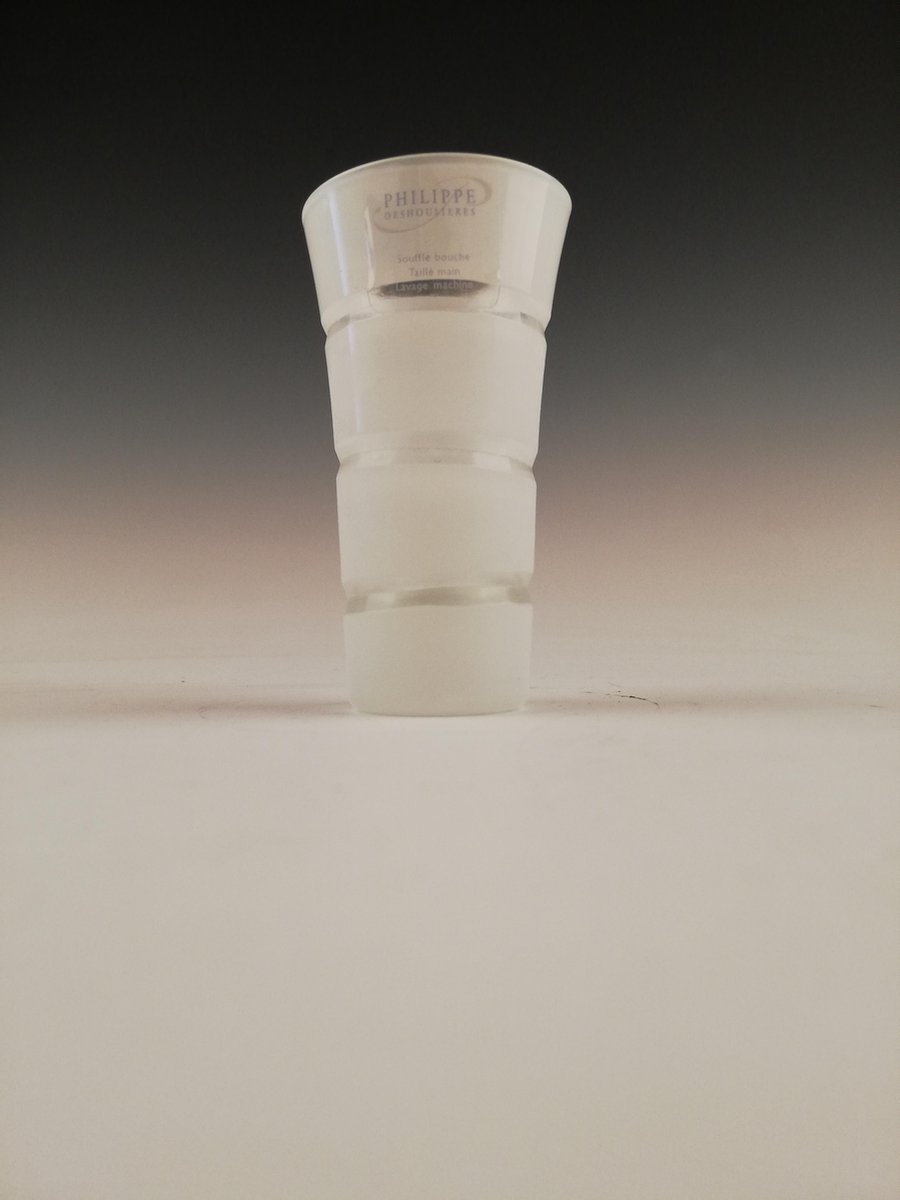 Philippe Deshoulieres - Shotglas - CADEAU tip - Partyglas - Wodkaglas - Mond geblazen - Mat Wit - Set a 10 stuks