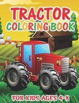 Tractor Coloring Book for Kids Ages 4-8