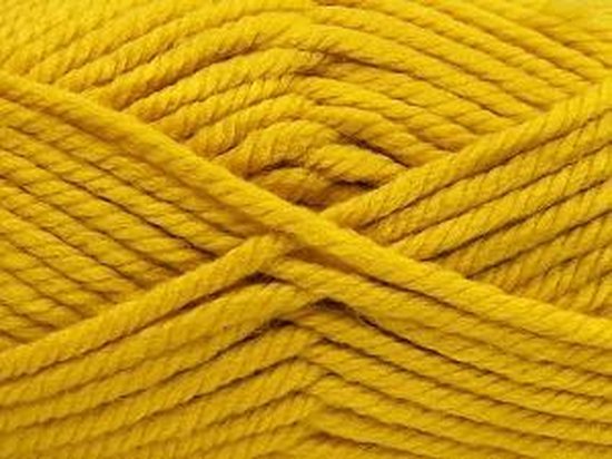 oortelefoon vleet Defecte Chunky knit yarn geel kleur - garen wol breien pendikte 10 - 12 mm. – dik  wolgaren 2... | bol.com