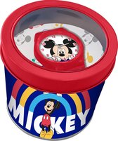 Disney Horloge In Blik Mickey Mouse Junior 23 Cm Rood