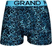 Heren boxershorts katoen met bamboe 3 pack Grandman print  turqoise XL