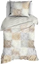 Romanette Fur - Flanel - Dekbedovertrek - Eenpersoons - 140x200/220 cm - Multi kleur