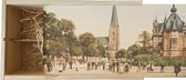 Wijnkist - Oud Stadsgezicht Stadsgezicht Arnhem - Velperplein, Musis Sacrum en Sint Martinuskerk - Oude Foto Print op Houten Kist - 19x36 cm
