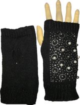 Winter dames handschoenen 3 in 1 - SNOWY NIGHT van BellaBelga - gitzwart