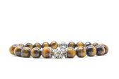 Beaddhism - Armband - Tiger - Zilver - Lucky Dragon - 8 mm - 22 cm