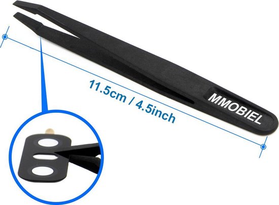 Caméra arrière à objectif en Glas MMOBIEL pour iPhone 12/12 Mini - Zwart - Incl. Brucelles