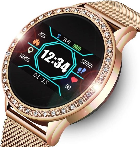 DrPhone L15 - Dames Smartwatch - Vrouwen Stappenteller - Hartslagmeter -  Fitness... | bol.com