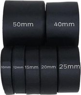 Allesvoordeliger Nylon band 15 mm breed - zwart - 10 meter