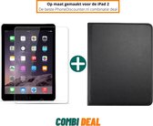 ipad 2 360 graden draaihoes | iPad 2 bescherm hoes | iPad 2 standaard case zwart | boekhoes ipad 2 apple | iPad 2 hoes + iPad 2 screenprotector tempered glass