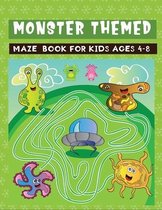 monster themed maze book for kids ages 4-8