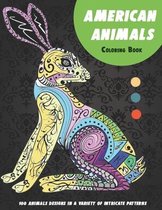 American Animals - Coloring Book - 100 Animals designs in a variety of intricate patterns