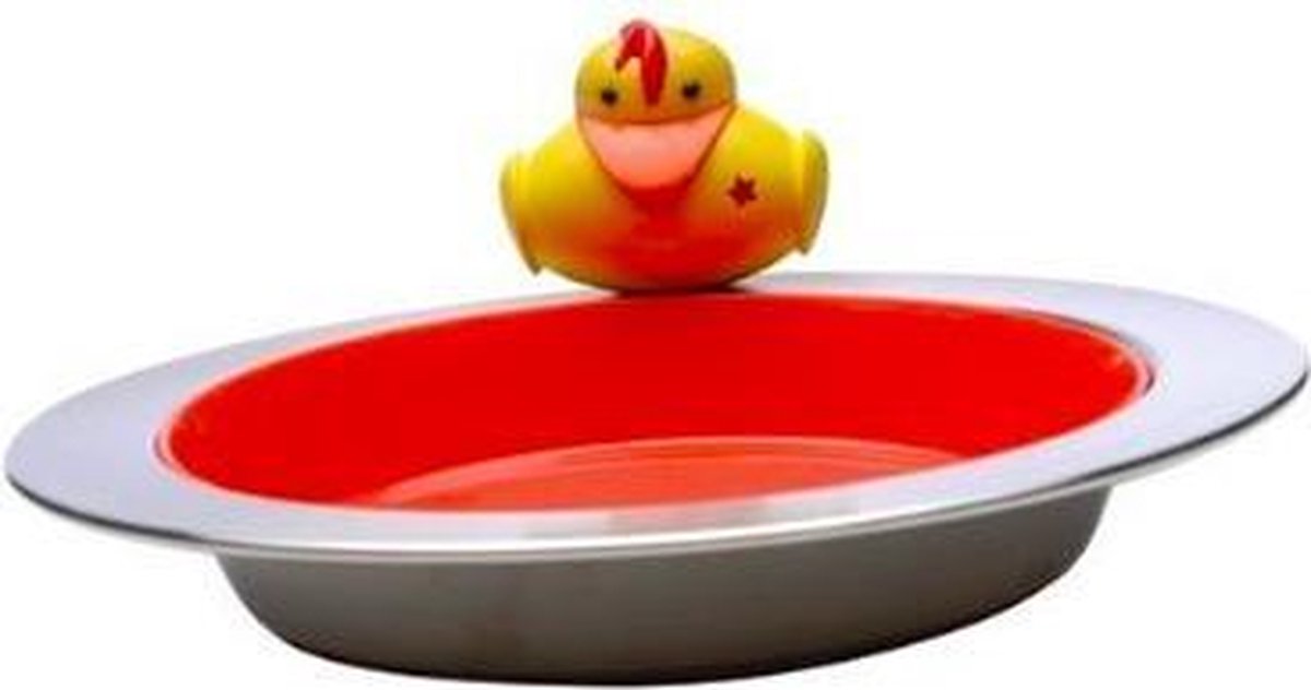 Bord - Sheriff Duck - Zilver met rood - klein eendje