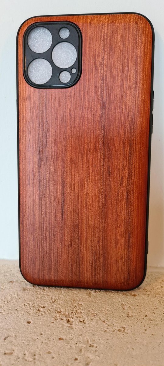 Bamboesjes Houten Telefoonhoesje Iphone 12 Pro Max zonder gravure