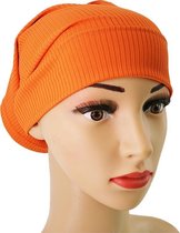 Onderkapje Model Parijs Oranje - Onderkapje met Open achterkant - Hijab