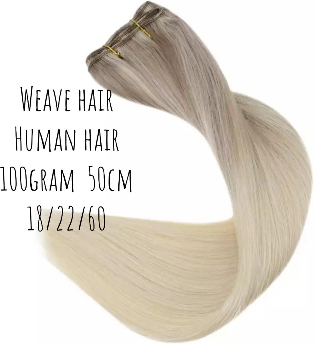 lijst verdacht bijl Weave Extensions weft human hair platina Ombré Balayage 50cm 100gram TOP  KWALITEIT | bol.com