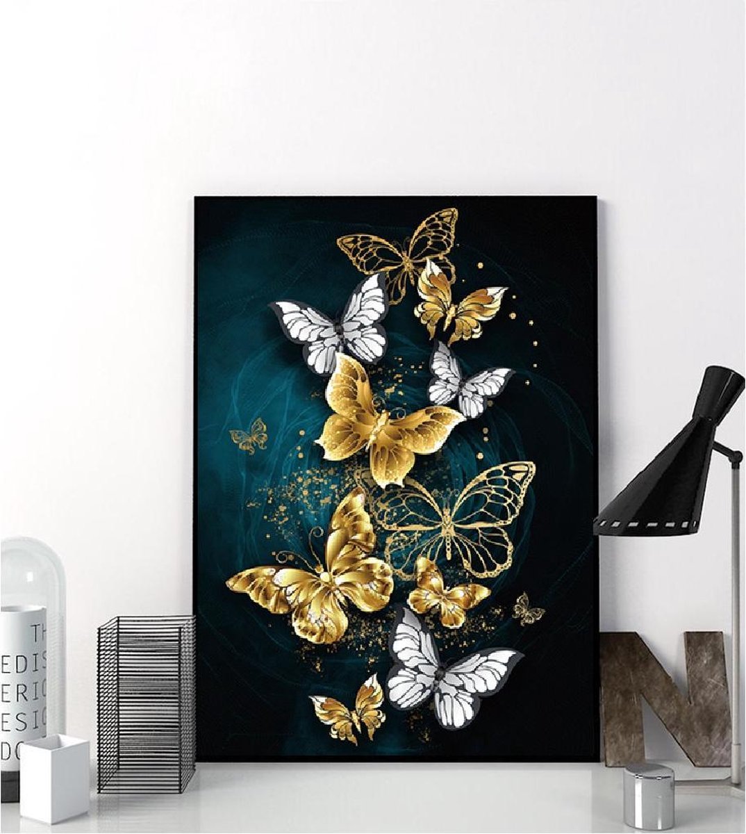 Lienz® Diamond Painting volwassenen 40x50cm – Rond - Vlinders - Volledig - Pakket Volwassenen — afbeelding 4