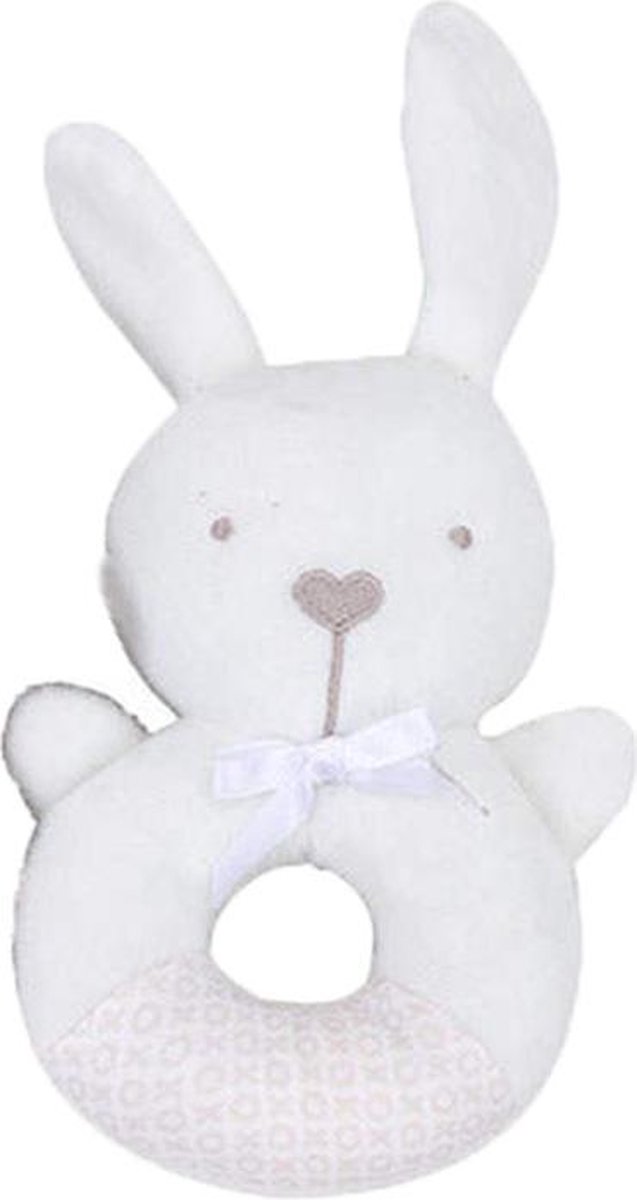 DW4Trading® Extra zachte knuffel rammelaar konijn 13 cm