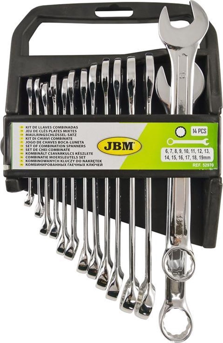JBM Tools | Set van 14 combinatiesleutels