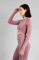 Aesthetic Wolf Pulse Seamless Crop Top Dames - Rood - Maat S