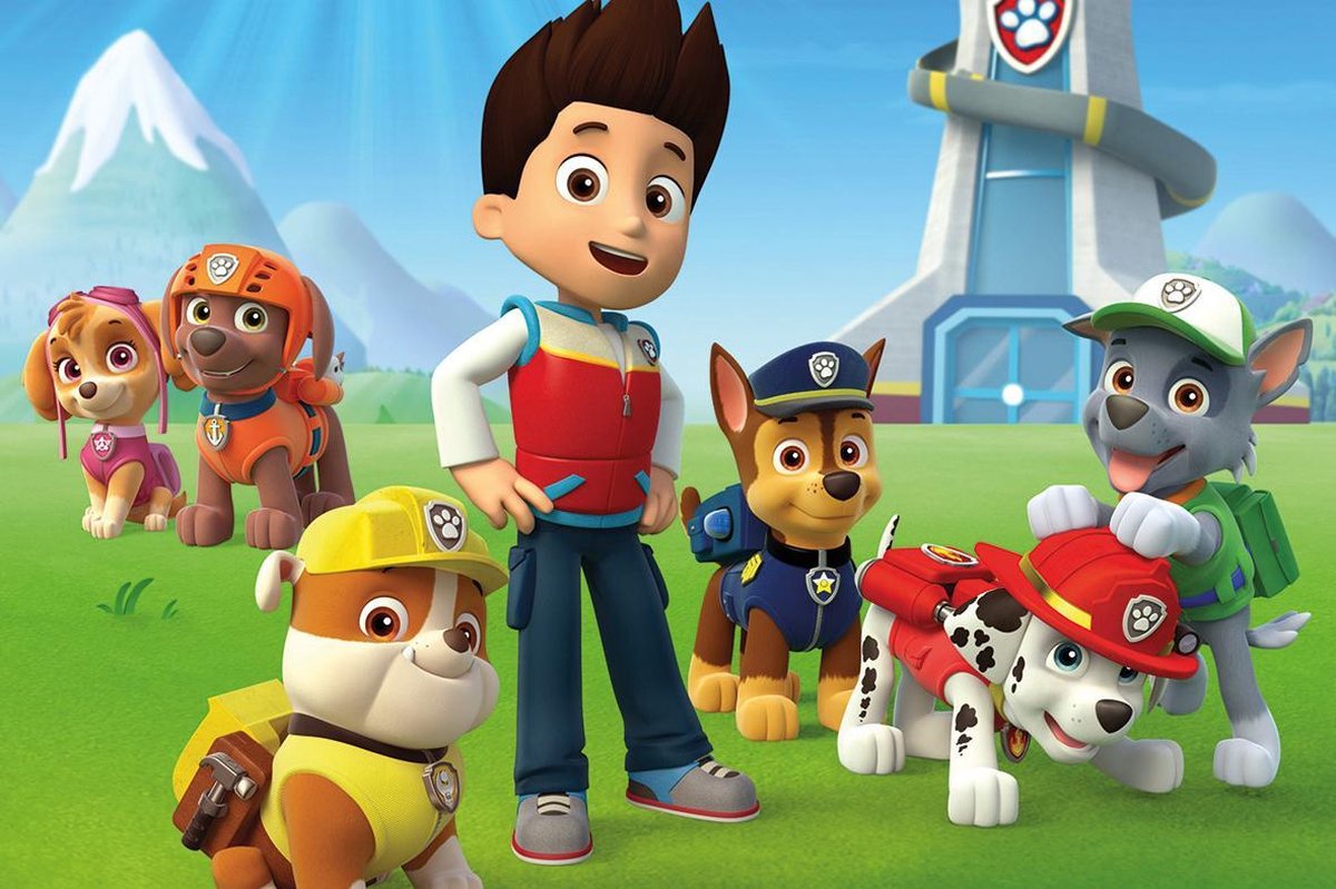 Fun House 712532 kinderbed Paw Patrol, met houten latten, MDF, blauw, 140 x 70 x 59 cm
