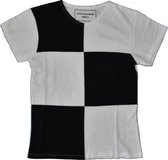 Zwart-wit Geblokt T-shirt Maat XS