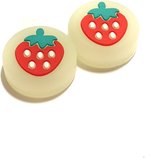 Thumb Grips | Thumb Sticks | Gaming Thumbsticks | Geschikt voor Nintendo Switch & Lite | 1 Set = 2 Thumbgrips | Fruit Aardbeien | Geel met Rood